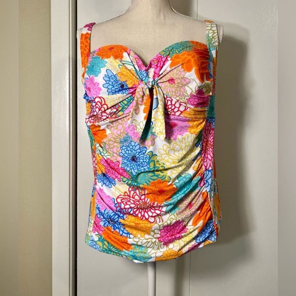 Bleu Rod Beattie Pink and Orange Tankini Top